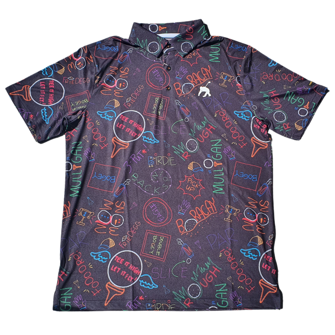 Pinoy Golf Terms Men's Ultra-Stretch Golf Polo