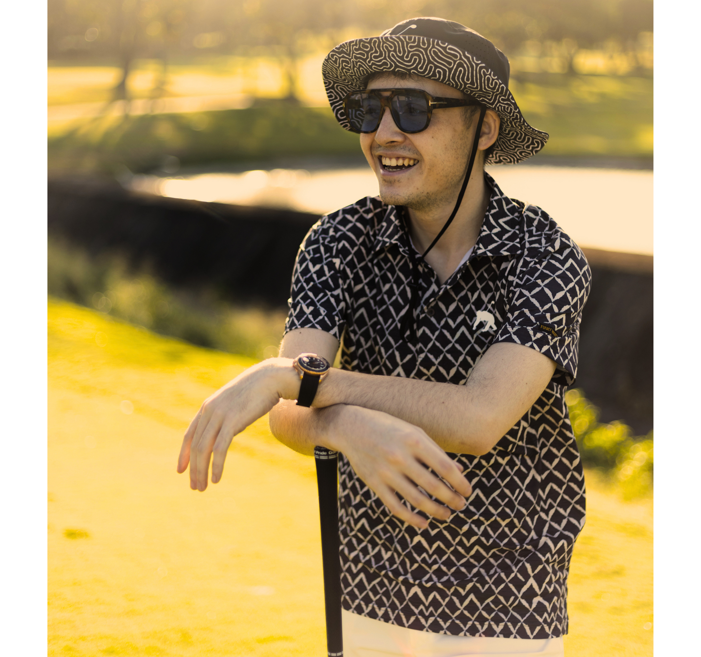 Tribal Funk Ultra-Stretch Golf Polo