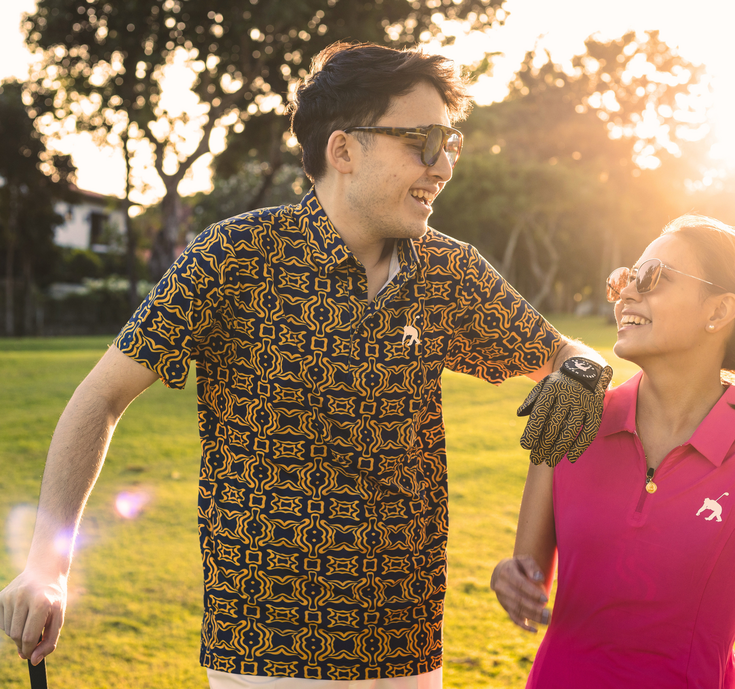 Golden Blues Ultra-Stretch Golf Polo