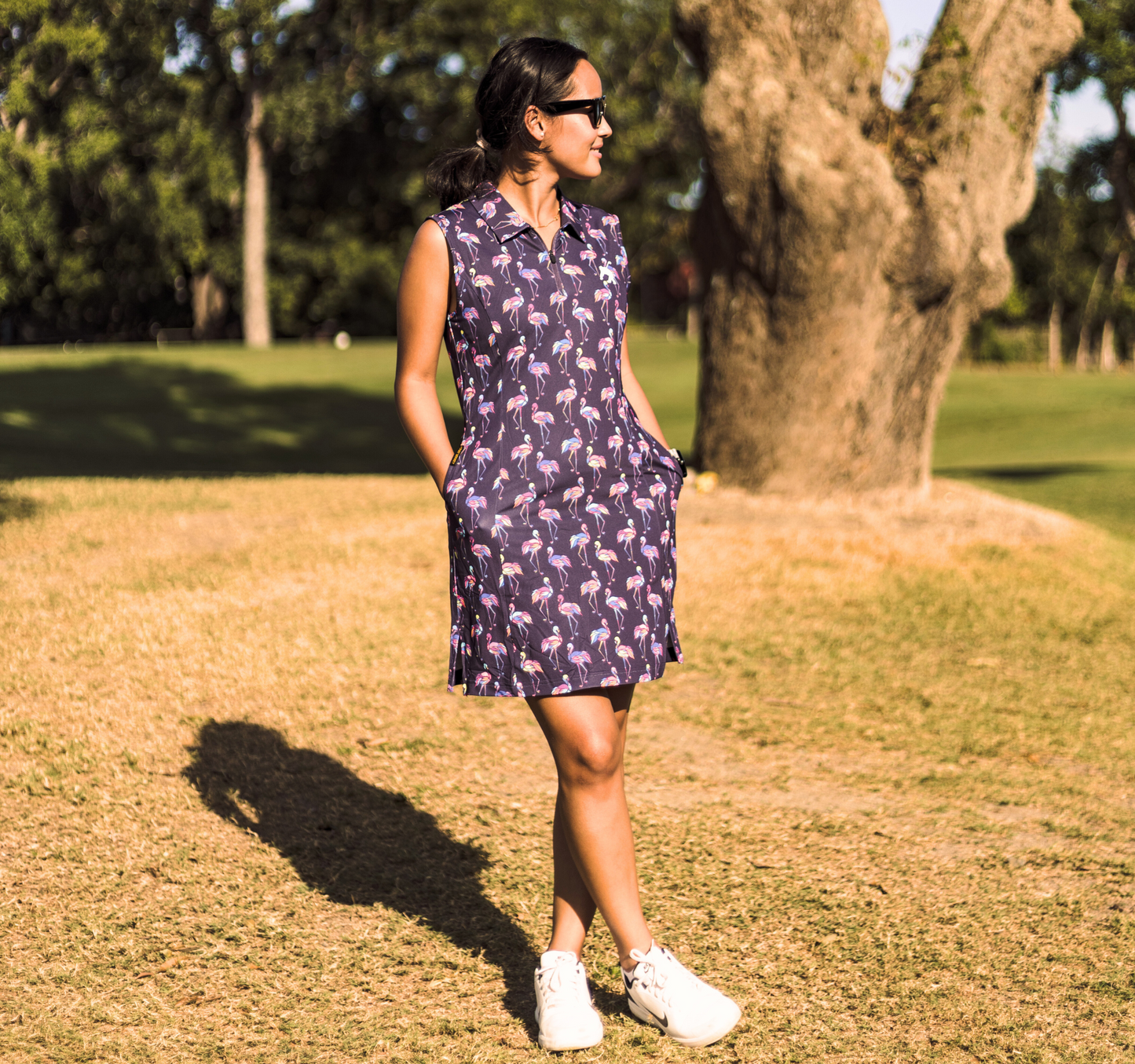 Oh Flamingoes! Ultra-Stretch Golf Dress