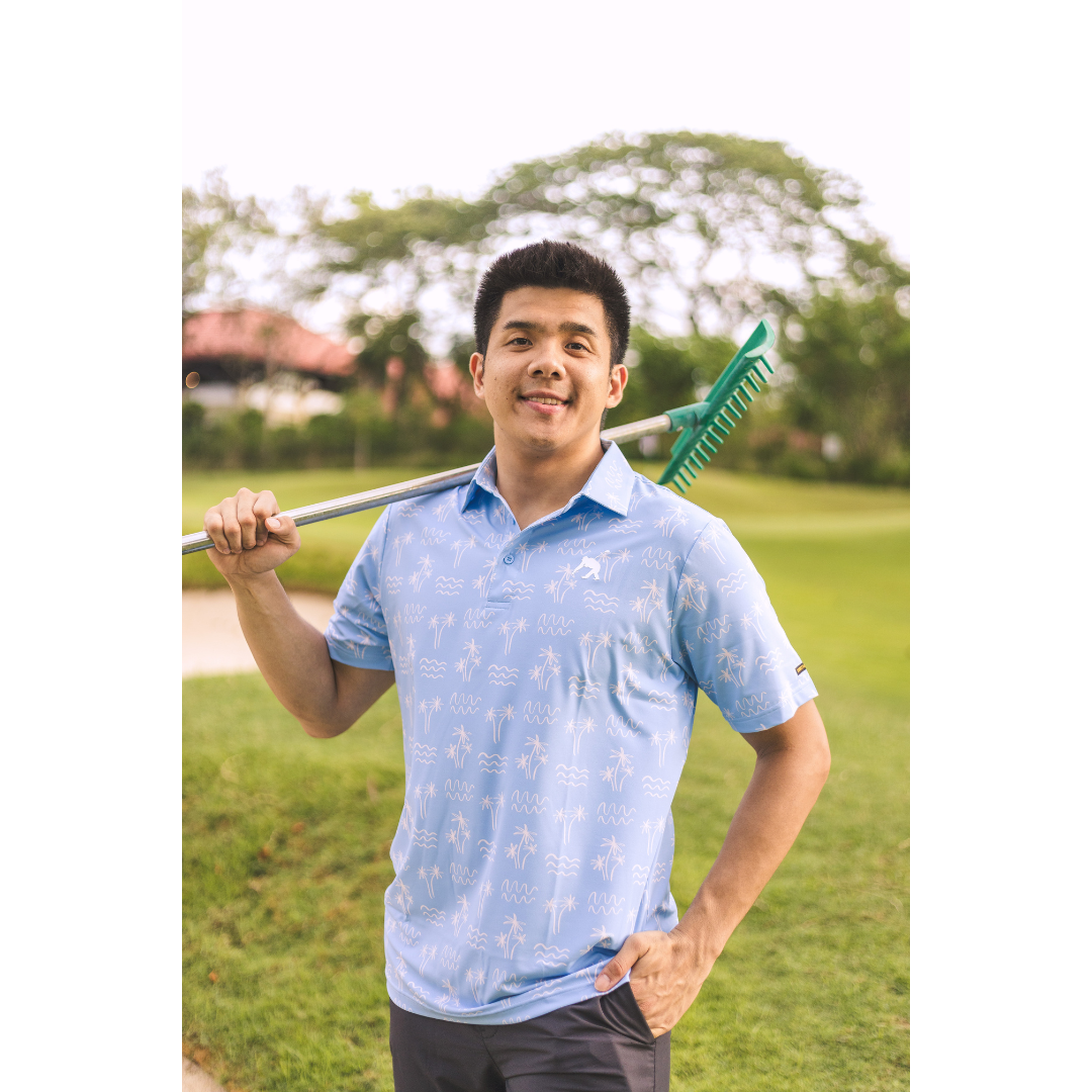 Palm Trees & Freedom Men's Ultra-Stretch Golf Polo