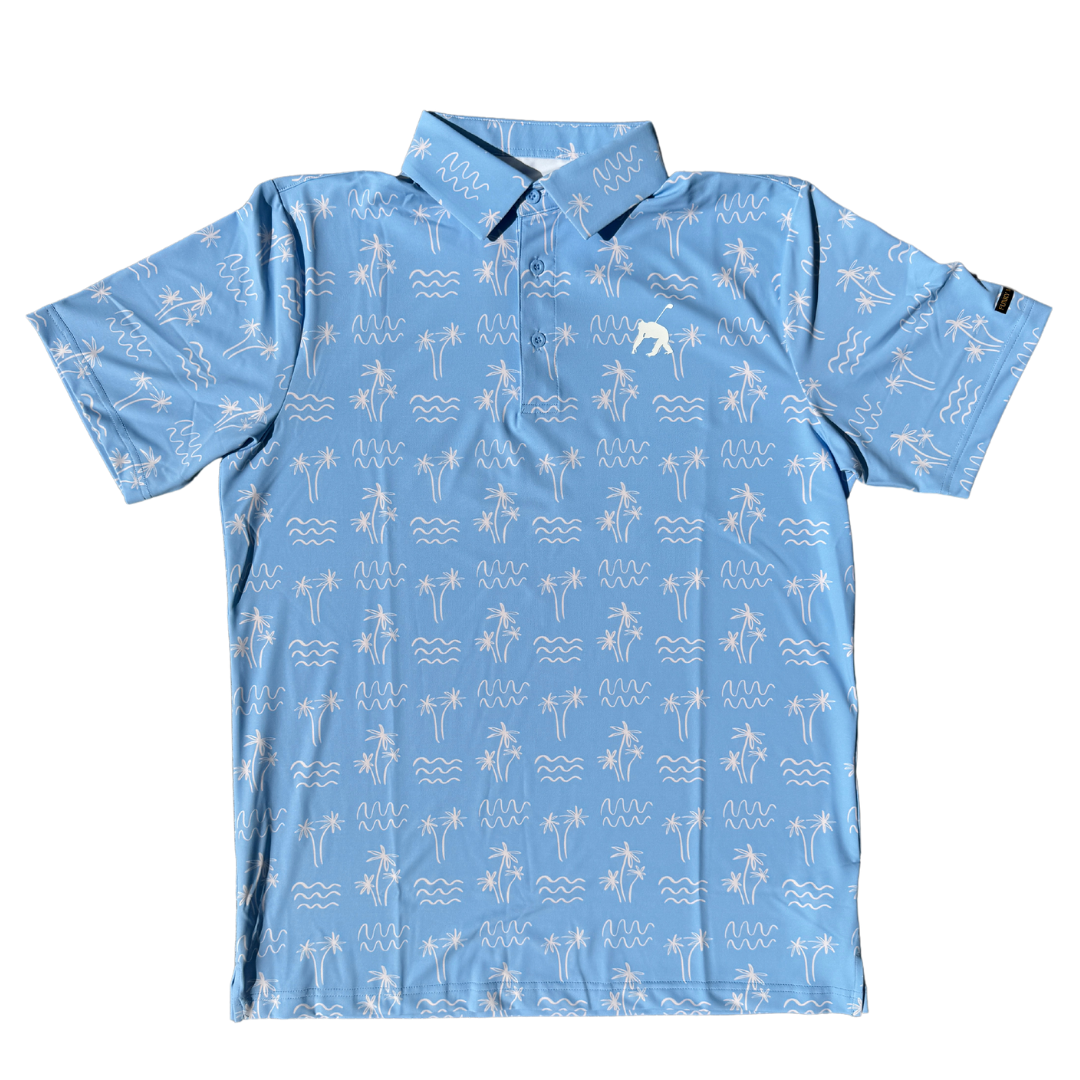 Palm Trees & Freedom Men's Ultra-Stretch Golf Polo