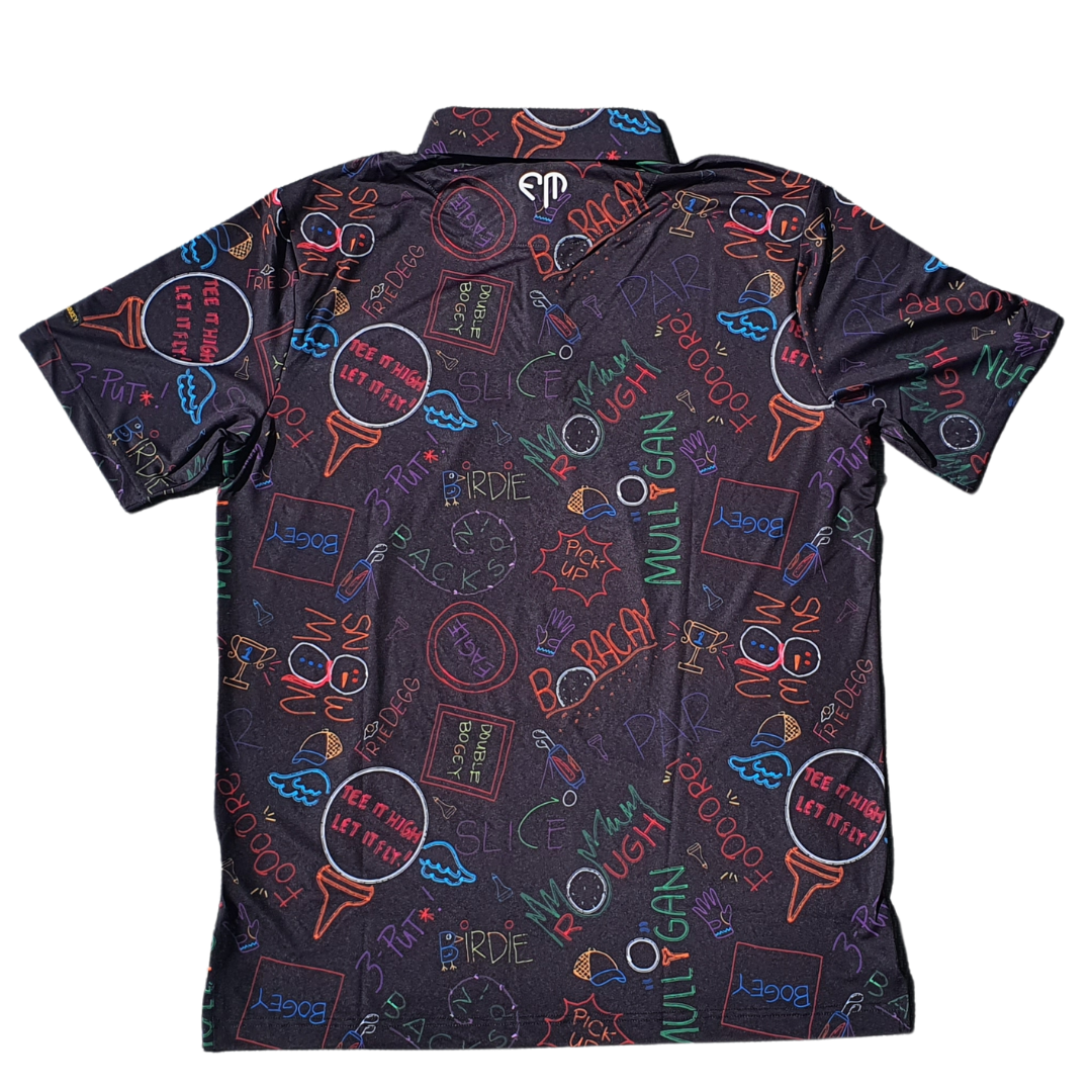 Pinoy Golf Terms Men's Ultra-Stretch Golf Polo