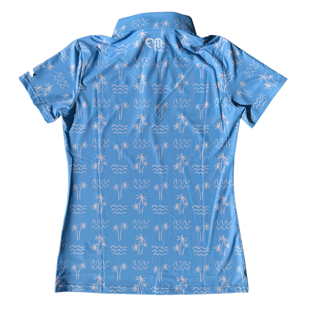 Palm Trees & Freedom Women's Ultra-Stretch Golf Polo