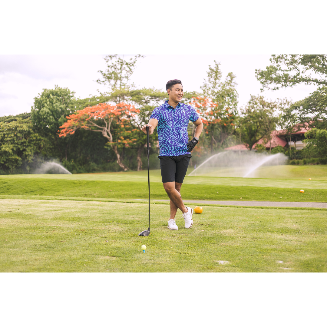 Electric Jungle Men's Ultra-Stretch Golf Polo