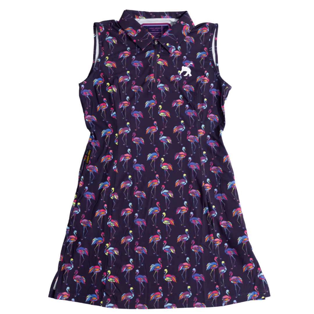 Oh Flamingoes! Ultra-Stretch Golf Dress