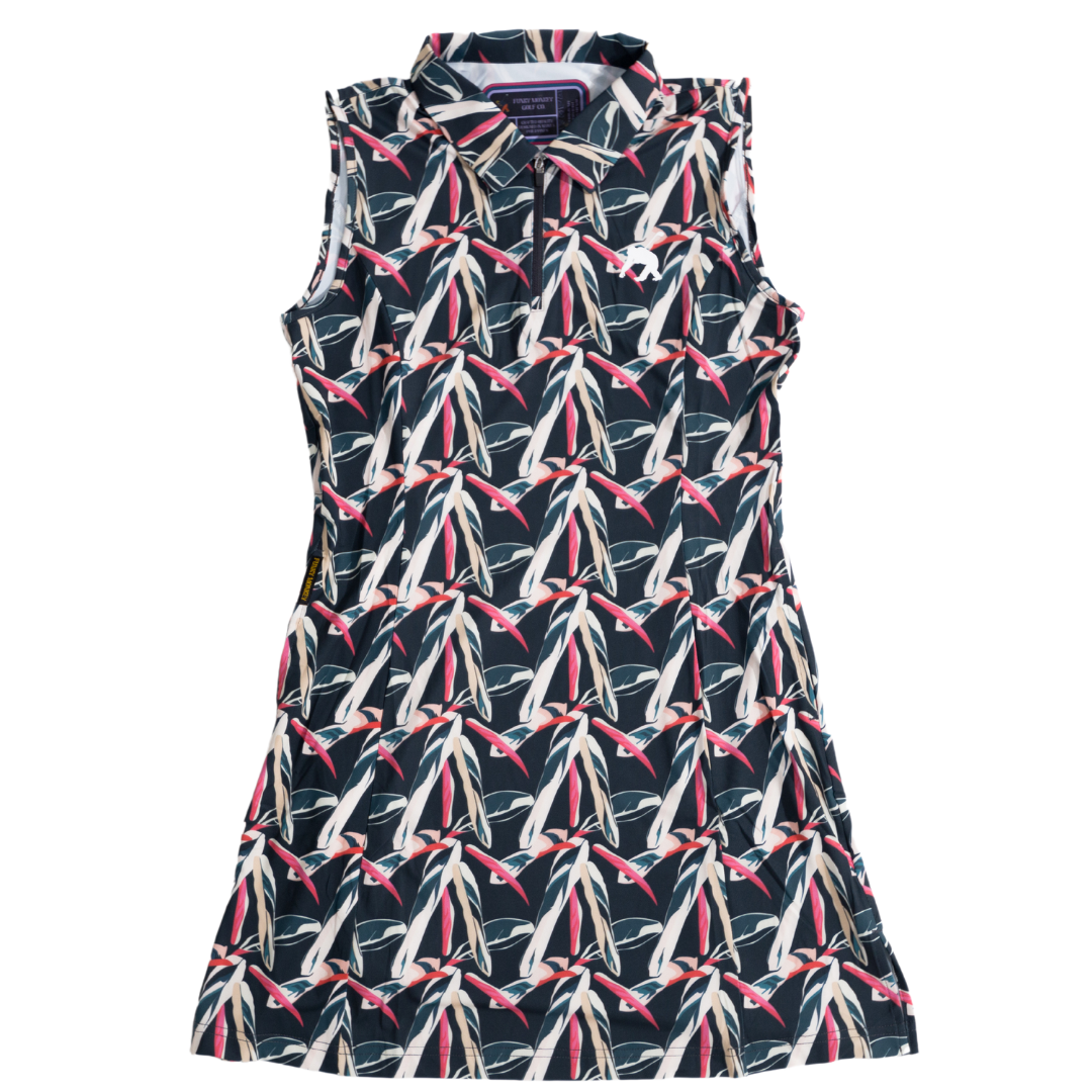 Midnight Leaf Ultra-Stretch Golf Dress