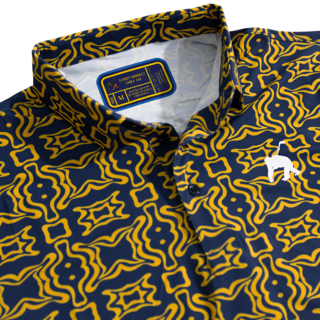 Golden Blues Ultra-Stretch Golf Polo